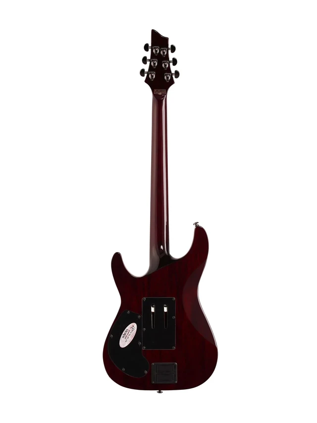 Alt view image 5 of 7 - Schecter Hellraiser C-1 FR-S Electric Guitar Black Cherry - Gator GC-ELEC-XL Deluxe Case Bundle
