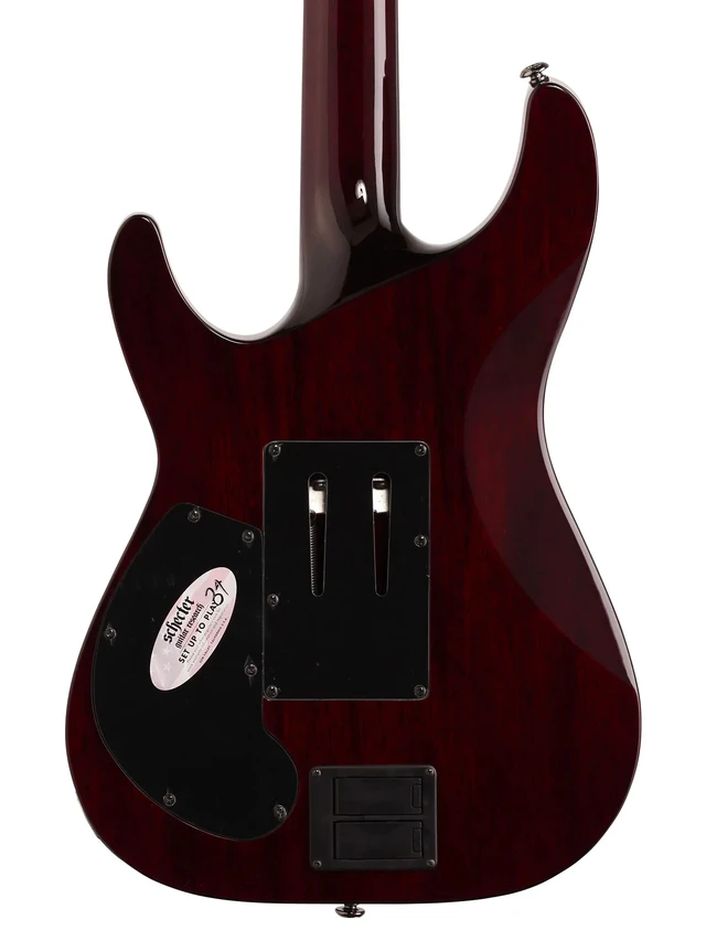 Alt view image 6 of 7 - Schecter Hellraiser C-1 FR-S Electric Guitar Black Cherry - Gator GC-ELEC-XL Deluxe Case Bundle