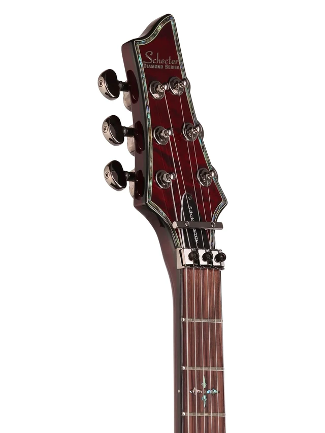 Alt view image 7 of 7 - Schecter Hellraiser C-1 FR-S Electric Guitar Black Cherry - Gator GC-ELEC-XL Deluxe Case Bundle