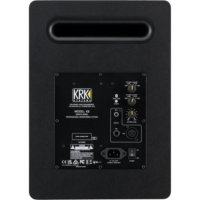 Alt view image 3 of 5 - (2) KRK Kreate 8 Powered Studio Monitor - Mackie Big Knob Passive - (2) XLR Cables Bundle