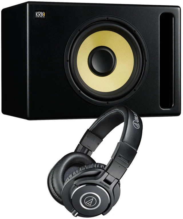 Main image of KRK S12.4 12 Powered Studio Subwoofer - Audio Technica ATH-M40X Bundle