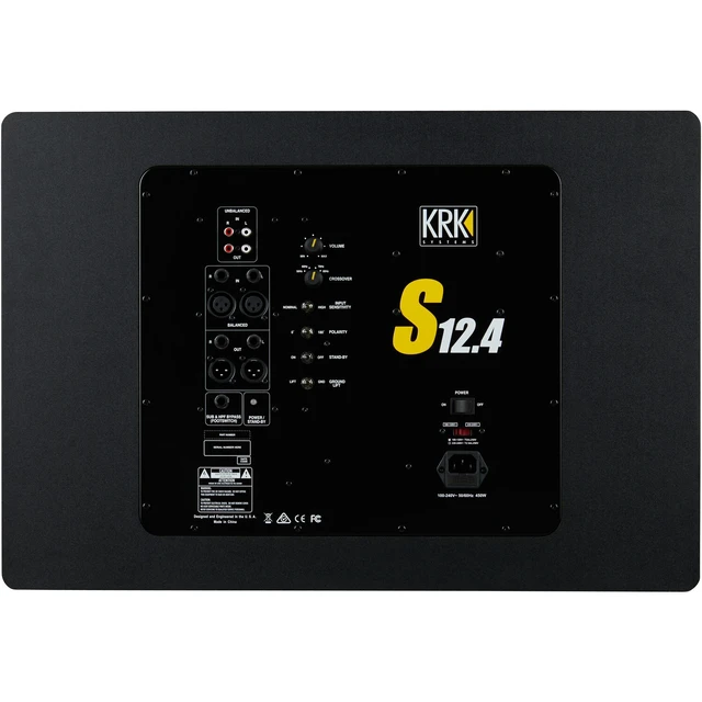 Alt view image 5 of 7 - KRK S12.4 12 Powered Studio Subwoofer - (2) ErnieBall XLR - (2) ErnieBall 1/4 Bundle