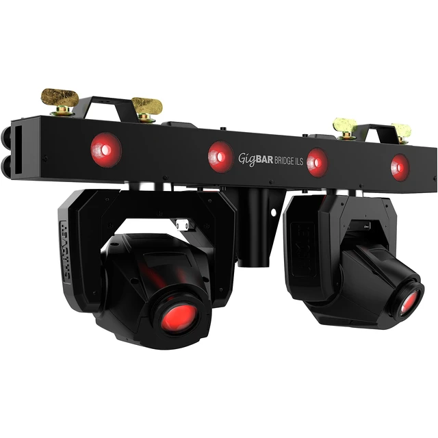 Alt view image 2 of 7 - (2) Chauvet DJ GigBAR Bridge ILS 2-in-1 LED Lighting System - (2) Pyle Tripod Stands Bundle