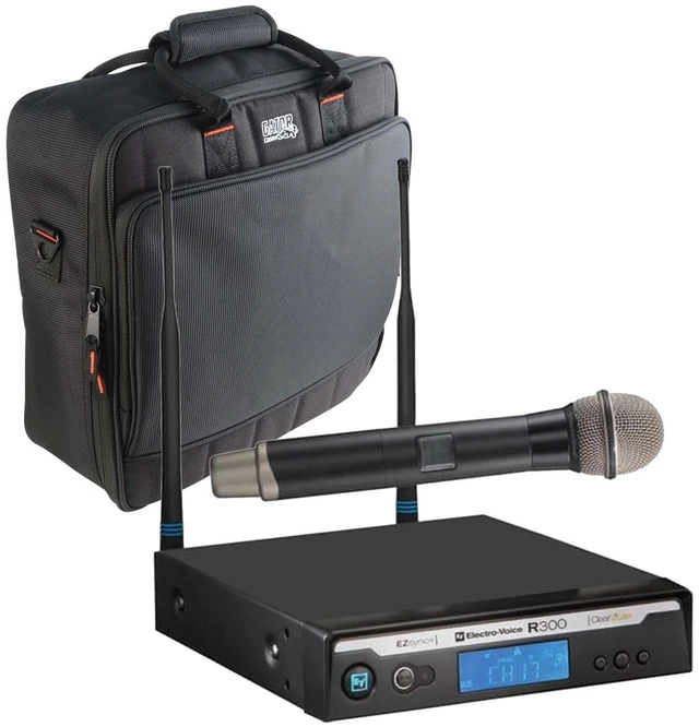 Main image of Electro-Voice R300-HD Handheld Wireless Microphone System - Gator G-MIXERBAG-1515 Bundle