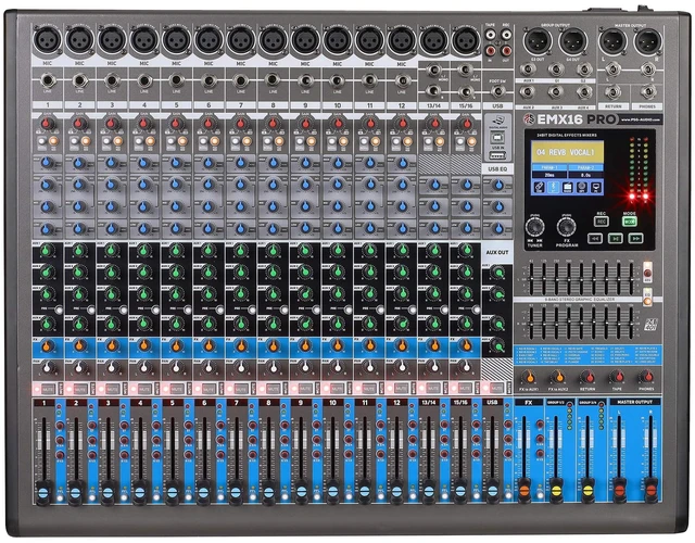 Main image of PSG Audio EMX-16 16 Channels Analog Mixer with Effects and Recording