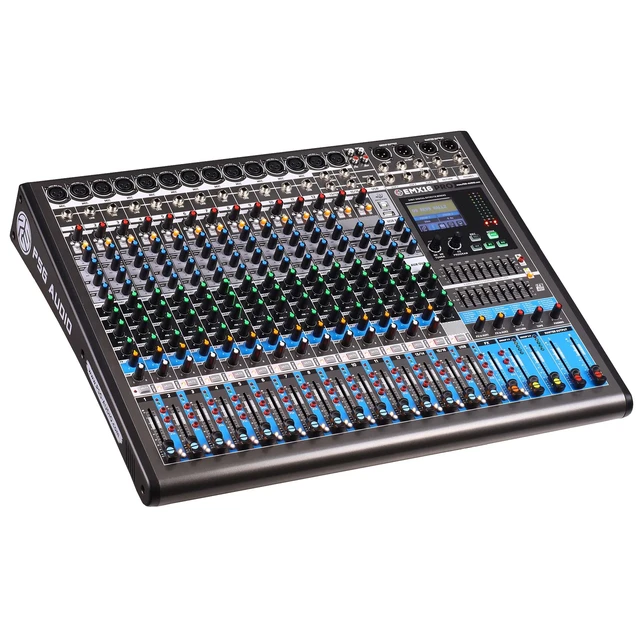 Alt view image 2 of 6 - PSG Audio EMX-16 16 Channels Analog Mixer with Effects and Recording
