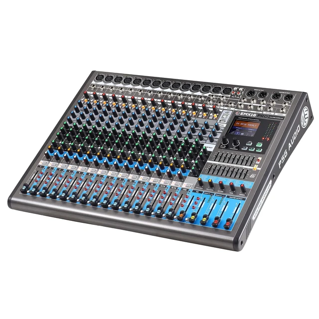 Alt view image 3 of 6 - PSG Audio EMX-16 16 Channels Analog Mixer with Effects and Recording