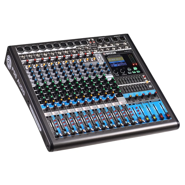 Alt view image 2 of 6 - PSG Audio EMX-12 12 Channels Analog Mixer with Effects and Recording