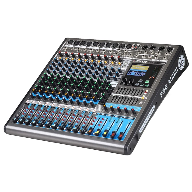 Alt view image 3 of 6 - PSG Audio EMX-12 12 Channels Analog Mixer with Effects and Recording