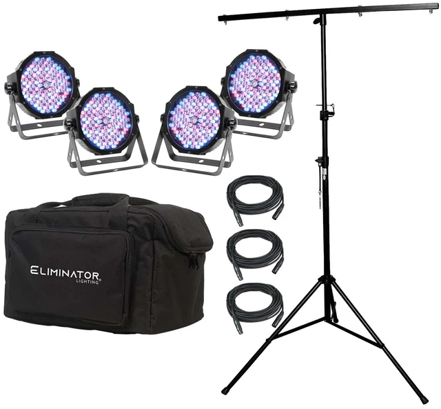 Main image of Eliminator Mega Flat PAK EP Lighting System - DJ Light Stand T-Bar Bundle
