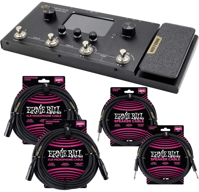Main image of Hotone Ampero MP-100 Modeler & Effects Processor, (2) ErnieBall XLR Cables, (2) ErnieBall 1/4 Bundle