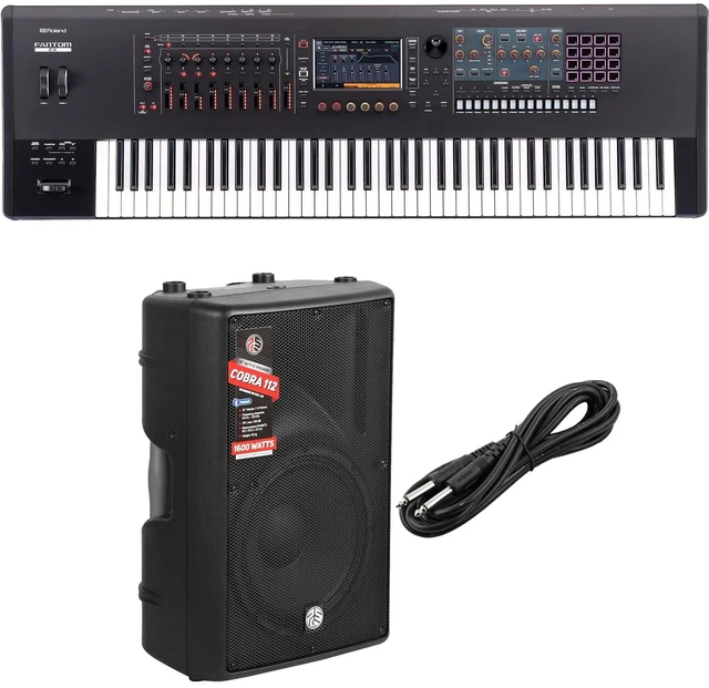 Main image of Roland Fantom 7 EX Synthesizer Workstation, PSG Audio Cobra 12, 1/4 Cable Bundle