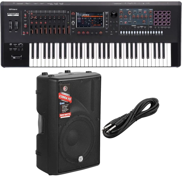 Main image of Roland Fantom 6 EX Synthesizer Workstation, PSG Audio Cobra 12, 1/4 Cable Bundle