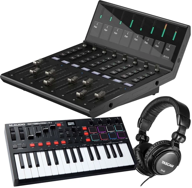Main image of Icon Pro Audio V1-X DAW Control Expander for V1-M, M-Audio Oxygen Pro Mini, Tascam TH02 Bundle