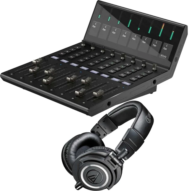 Main image of Icon Pro Audio V1-X DAW Control Expander for V1-M, Audio Technica ATH-M50X Bundle