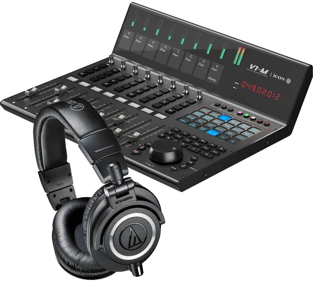 Main image of Icon Pro Audio V1-M DAW Control Surface, Audio Technica ATH-M50X Bundle