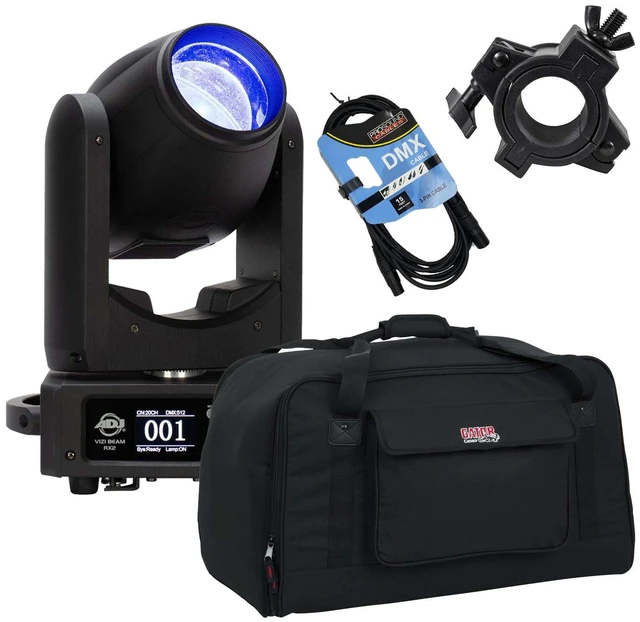 Main image of American DJ VIZI Beam RX2 Moving Head Fixture, O Clamp, DMX Cable, Gator Tote12 Bundle