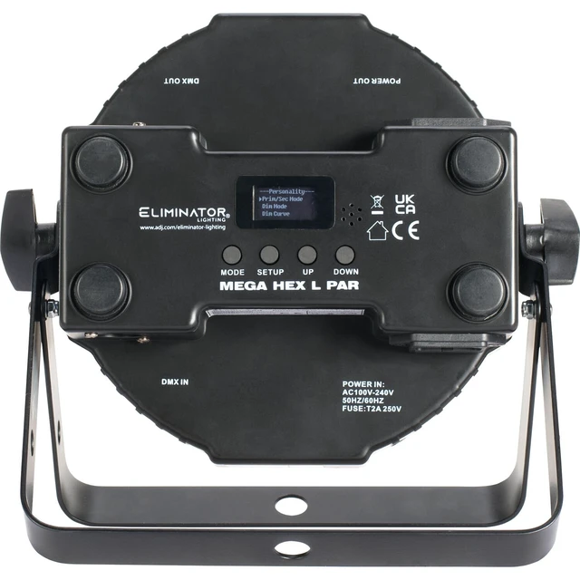 Alt view image 3 of 7 - Eliminator Mega Flat Hex L Pak4 RGBLA+UV LED PAR Light Kit, T-Bar DJ Light Stand Bundle