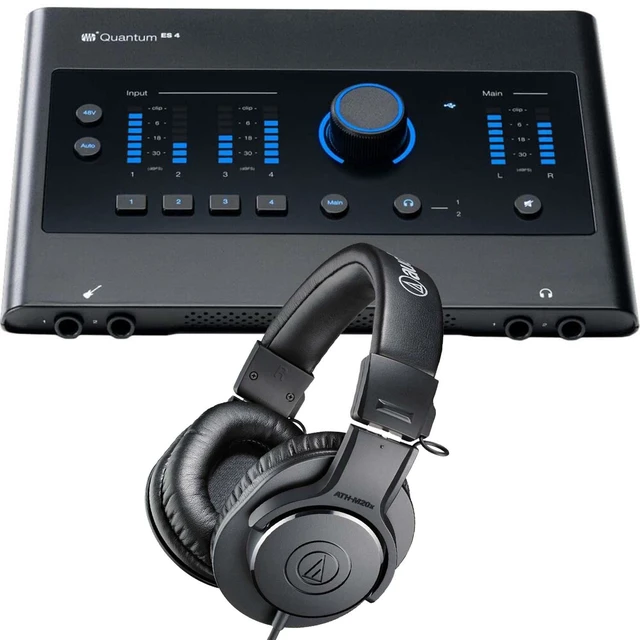 Main image of PreSonus Quantum ES 4 USB-C Audio Interface, ATH-M20X Bundle