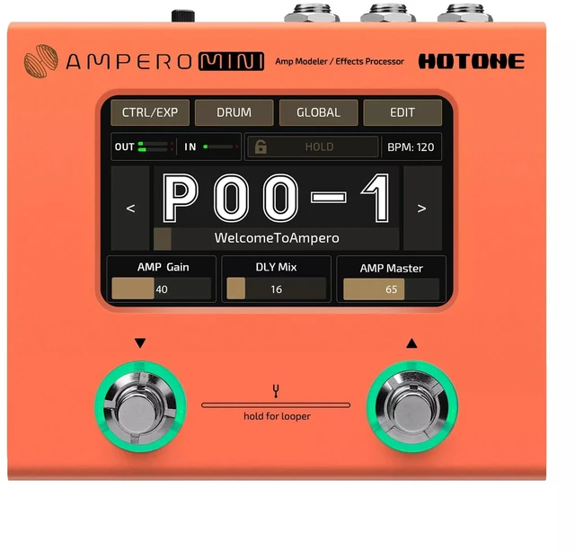 Main image of Hotone Ampero Mini (Orange) MP-50 Amp Modeler & Effects Processor