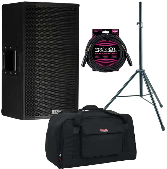 Main image of EAW LA121 - 12 1500W 2-Way Active Speaker, Speaker Stand, Gator Tote12, ErnieBall XLR Cable Bundle