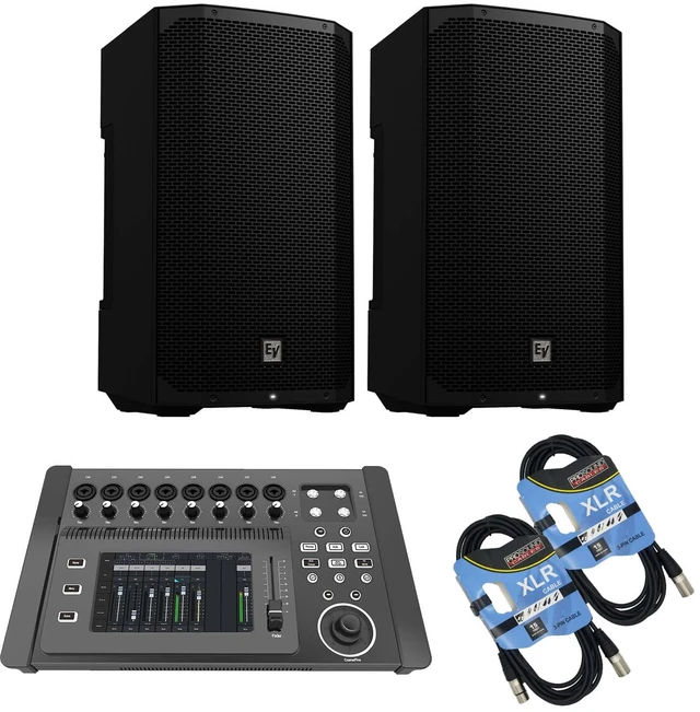 Main image of (2) Electro-Voice EVERSE 12 Weatherized Battery-Powered, PSG AUDIO DM-1608, (2) XLR Cables Bundle