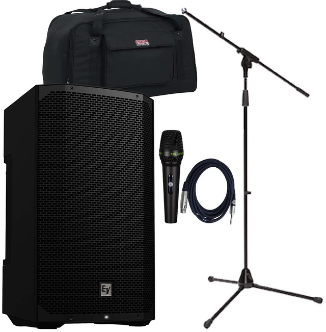 Main image of Electro-Voice EVERSE 12 Weatherized Battery-Powered, Gator Tote12, PSG Audio C350, Mic Stand Bundle