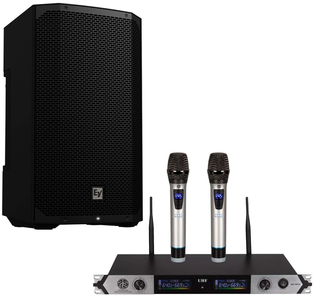 Main image of Electro-Voice EVERSE 12 Weatherized Battery-Powered, PSG AUDIO MP0919 Dual Wireless Mic Bundle
