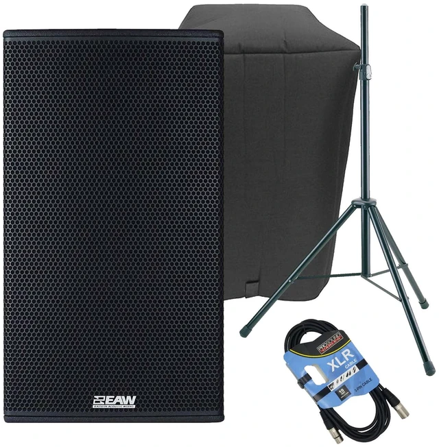 Main image of EAW RS121 1500W 12 Powered Loudspeaker, EAW Cover, Speaker Stand, XLR Cable Bundle