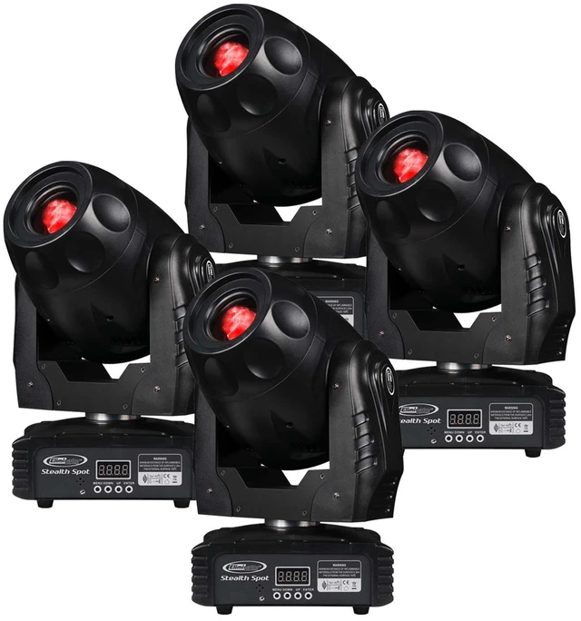 Main image of (4) Eliminator Lighting Stealth Spot LED Moving Head Bundle