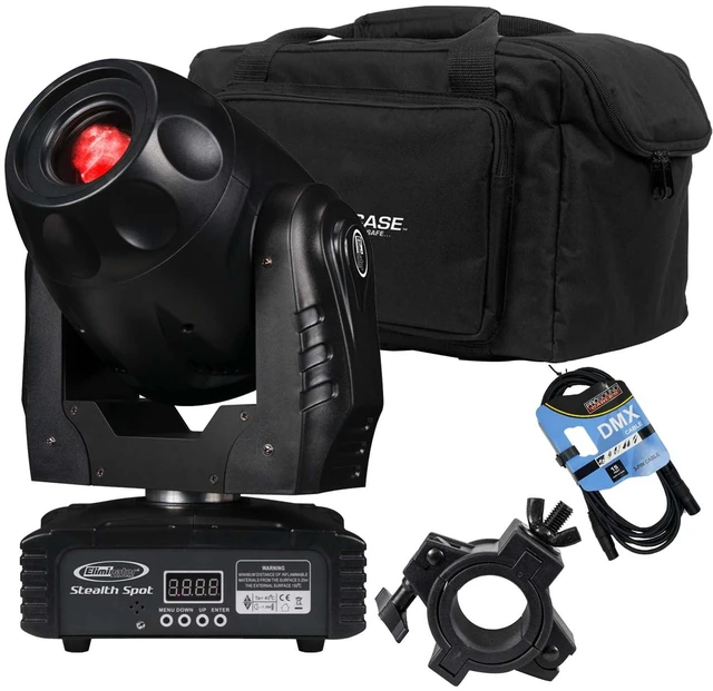 Main image of Eliminator Lighting Stealth Spot LED Moving Head, ADJ F4 Par Bag, DMX Cable, O Clamp Bundle