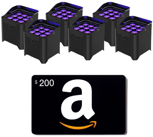 Main image of (6) Chauvet DJ Freedom Par H9 IP, $200 Amazon Gift Card Bundle