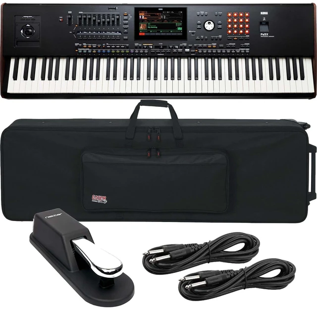 Main image of Korg Pa5X-88 88-Key Professional Workstation, Gator GK-88 Rolling Case, Sustain Pedal, (2) 1/4 Cables Bundle