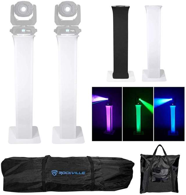 Alt view image 6 of 7 - (2) Chauvet DJ Intimidator Free Spot 60 ILS, (2) Rockville Totem Stands, (2) DMX Cables Bundle