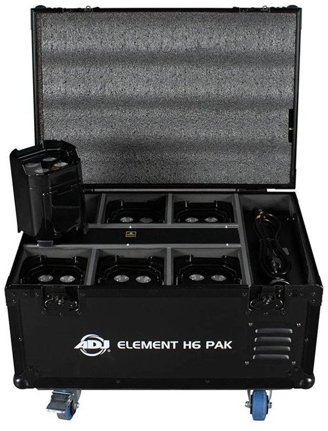 Alt view image 2 of 7 - American DJ Element H6 Pak with Charging Case (6-Pack), Rock-N-Roller R2RT, Litake36 LED Stage Lights 4 Pack Bundle