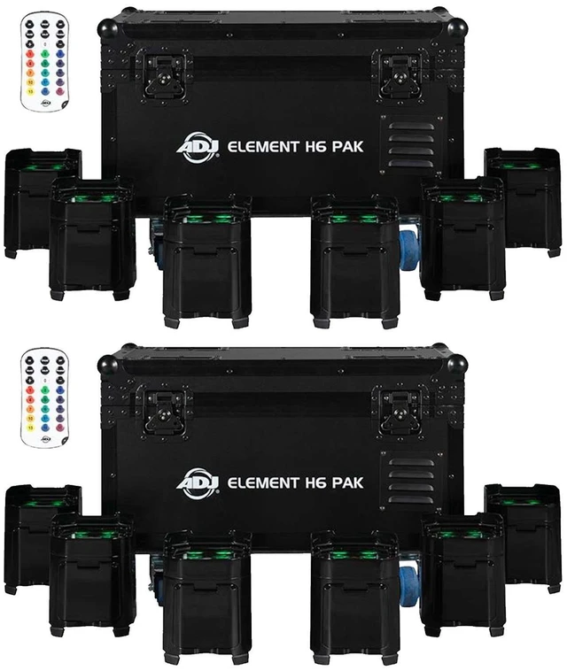 Main image of (2) American DJ Element H6 Pak with Charging Case (6-Pack) Bundle