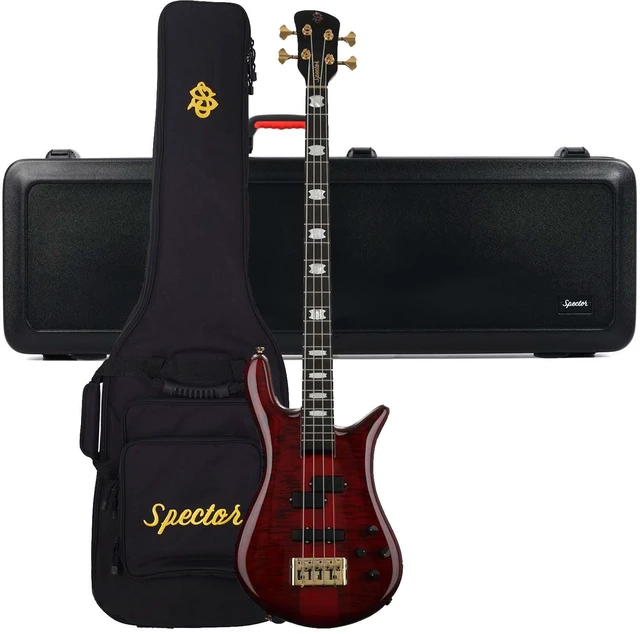 Main image of Spector Euro 4 LT Bass Guitar - Red Fade Gloss, Spector NS Molded Flight Case ATA Bundle