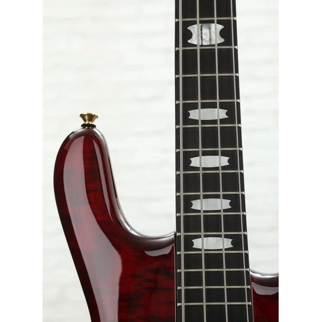 Alt view image 6 of 7 - Spector Euro 4 LT Bass Guitar - Red Fade Gloss, Spector NS Molded Flight Case ATA Bundle