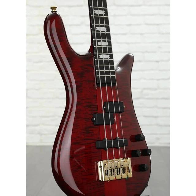 Alt view image 4 of 7 - Spector Euro 4 LT Bass Guitar - Red Fade Gloss, Spector NS Hardshell Case, Ernie Ball P06077 Bundle