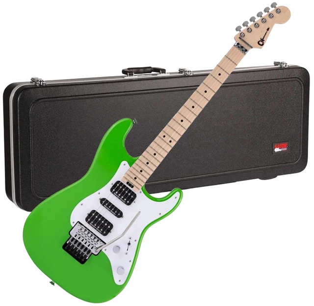Main image of Charvel Pro-Mod So-Cal Style 1 HSH FR, Slime Green, Maple Fingerboard, Gator GC-ELECTRIC-A Bundle
