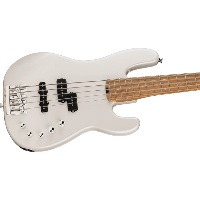 Alt view image 4 of 7 - Charvel Pro-Mod San Dimas Bass PJ V Platinum Pearl, Gator GTSA-GTRBASS Case Bundle