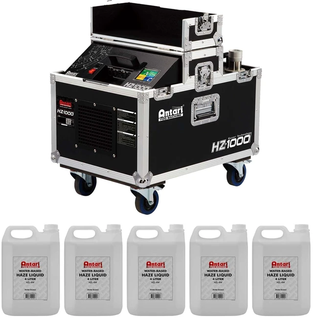 Main image of Antari HZ-1000 Tour-Grade Haze Machine, (5) Antari HZL-1W Water Based Bundle
