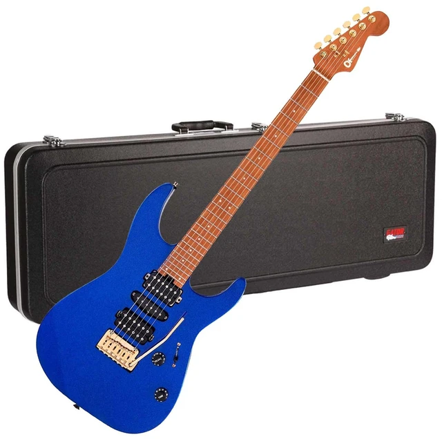 Main image of Charvel Pro-Mod DK24 HSH EG, Mystic Blue, Gator GC-ELECTRIC-A Deluxe ABS Bundle