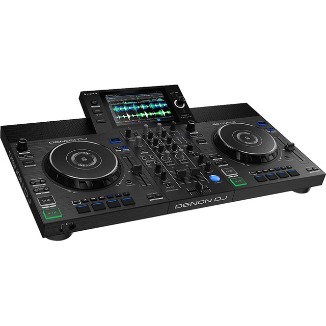 Alt view image 2 of 7 - Denon DJ SC Live 2 Standalone DJ Controller, (2) PSG Audio Cobra 112, Speakers Stands, (2) XLR Cables Bundle