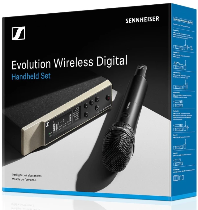 Alt view image 4 of 6 - Sennheiser EW-D 835-S SET Wireless Handheld Mic, Mic Stand, (2) XLR Cables Bundle