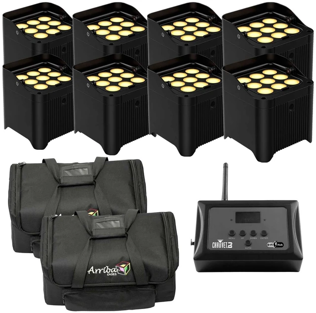 Main image of (8) Chauvet DJ Freedom Par Q9, (2) Arriba Bag AC420, Chauvet Remote (FC-W) Bundle