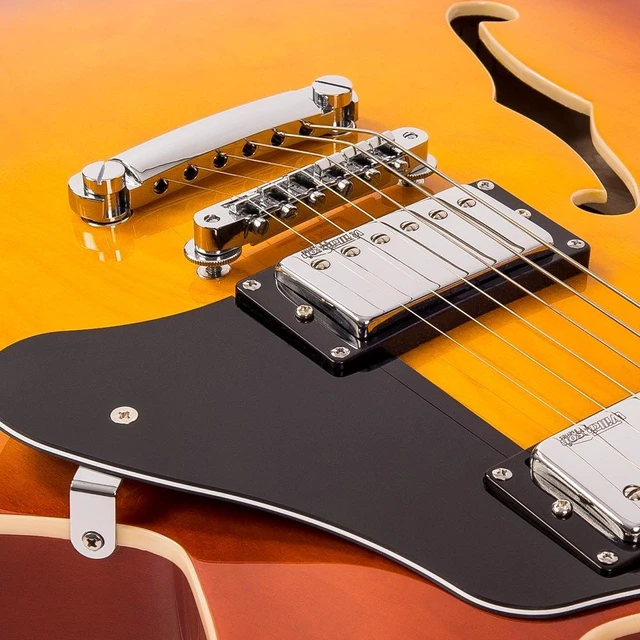 Alt view image 7 of 7 - Vintage VSA500HB ReIssued Semi AG, Honeyburst, KLIQ TinyTune, ErnieBall Cable Bundle