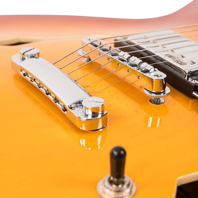 Alt view image 6 of 7 - Vintage VSA500HB ReIssued Semi AG, Honeyburst, Gator GFW-GTR-1000 Stand, ErnieBall Cable, Snark ST-8 Bundle