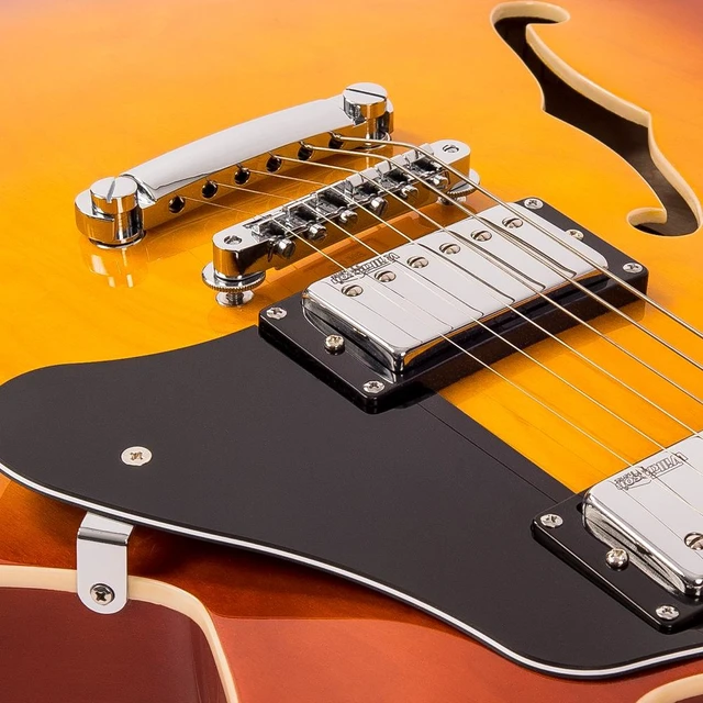 Alt view image 7 of 7 - Vintage VSA500HB ReIssued Semi AG, Honeyburst, Gator GFW-GTR-1000 Stand, ErnieBall Cable, Snark ST-8 Bundle