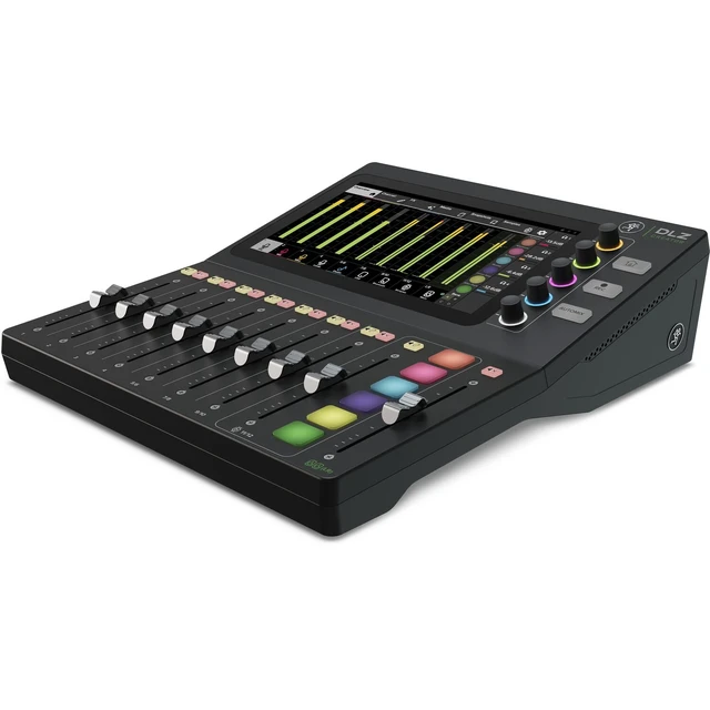 Alt view image 5 of 7 - Mackie DLZ Creator 12-channel Digital Mixer, (2) EV RE320 Mic, (2) XLR Cables, (2) Tascam TH02, (2) Mic Desk Stand Bundle